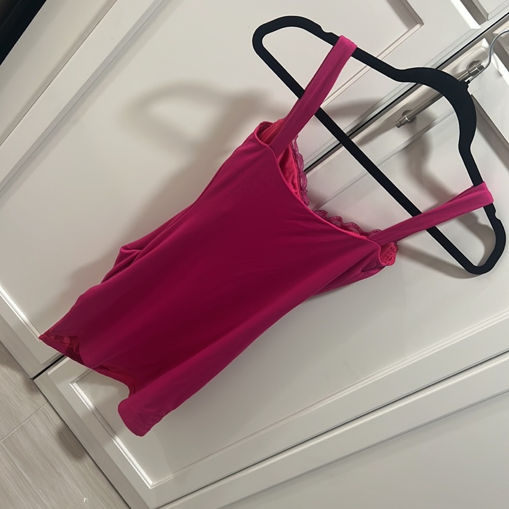 Chic Fuchsia Mini Dress - Picture 3 of 4